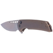 WE Knife Mini Malice Bronze Titanium, Silver Bead Blasted CPM 20CV by Ferrum Forge (WE054BL-4)