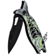 Nóż wędkarski brelok Martinez Albainox Fishing 3 Green Aluminium, Black 3Cr13Mov (25145 GR)