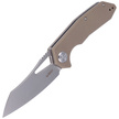 Kubey Knife New Vagrant Tan G10, Sandblast AUS-10 (KU291B)