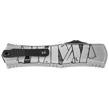Nóż automatyczny OTF Microtech Hera II Mini D/E Signature Halloween Mummy Wrap Aluminium, Satin M390MK by Tony and Sean Marfione (1702M-1HWMYS)