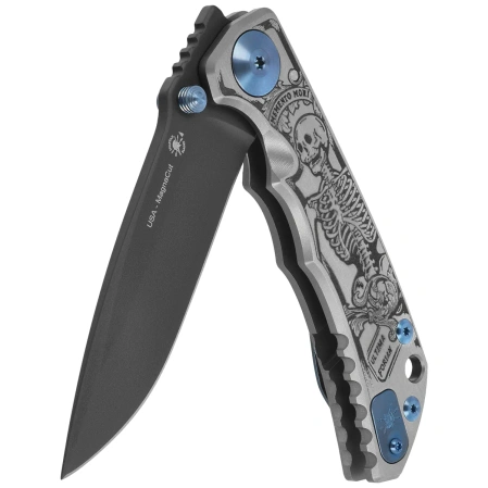 Nóż składany Spartan Blades Harsey Folder ''Memento Mori'' Titanium, Black MagnaCut by William W. Harsey (SF5 Custom Memento Mori)