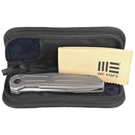 Nóż składany WE Knife Shadowfire Gray Titanium, Hand Polished Satin CPM 20CV by Rafal Brzeski (WE22035-2)