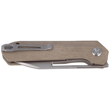 Kubey Royal Knife Tan G10, Beadblasted D2 by Colin Maisonpierre (KU321D)