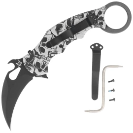 Fox The End Karambit Knife Black Aluminum, Black N690Co (FX-599 ALB-3)