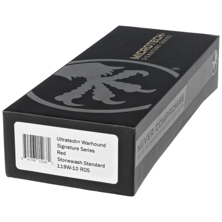 Nóż automatyczny OTF Microtech Ultratech Warhound Signature Red Aluminium, Stonewashed by Tony Marfione (119W-10RDS)