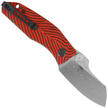 Kubey Knife Monsterdog Black/Red G10, Damascus by Dmitry Osarenko (KU337G)