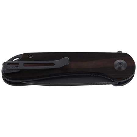 Nóż CIVIVI Elementum Flipper Ebony Wood, Black Stonewashed (C907W)
