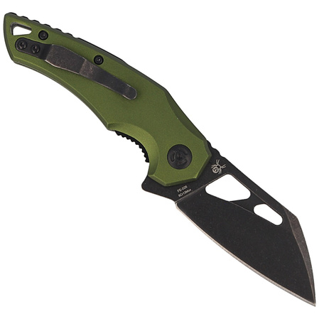 Nóż FoxEdge Atrax Green Aluminium, Black Stonewashed by Simonutti (FE-026 AOD)