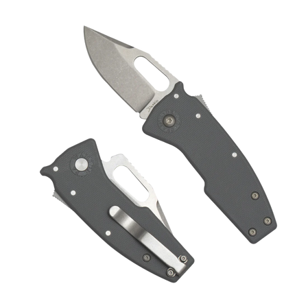 Demko Nano-Shark CP Knife Grey GRN, Stonewashed AUS10A by Andrew Demko (NANO-10A-Grey GRN-CP)