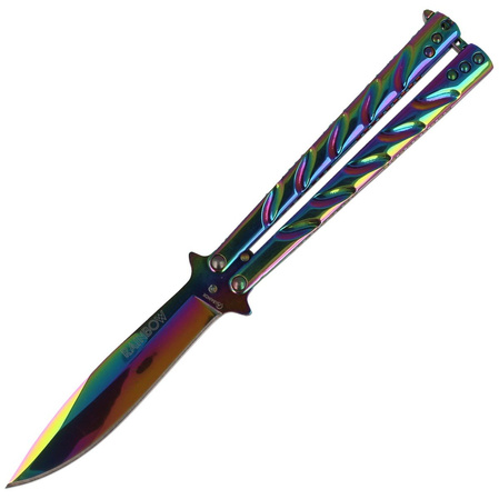 Martinez Albainox Balisong butterfly knife, Rainbow Finish (02103)