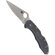 Spyderco Delica 4 FRN Gray Flat Ground PlainEdge Knife (C11FPGY)