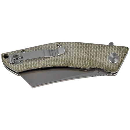 Nóż składany Bestech Cubis Beige Micarta, Stonewashed / Satin D2 (BG42B)