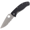 Spyderco Tenacious Knife Black G10, Satin Combo 8Cr13MoV by Eric Glesser (C122GPS)