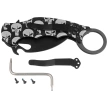 Fox The Skull Karambit Knife Black Aluminum, Black N690Co (FX-599 ALB-5)
