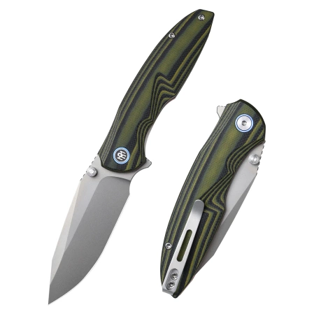 Remette RT-Cool Whale Knife Black / Green G10, Sandblasted 14C28N (RTCL-G1)