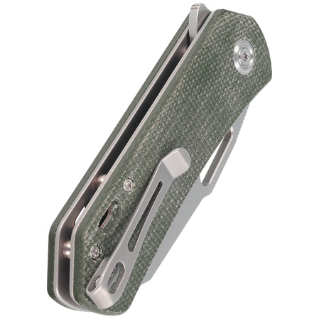 Nóż składany Kubey Knife Duroc Green Micarta, Black Stonewashed AUS-10 by Colin Maisonpierre (KU332L)