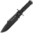 Third Decor Habitat Terminator Black Rubberized ABS, Stonewashed 420 Knife (H0301)