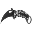 Fox The Skull Karambit Knife Black Aluminum, Black N690Co (FX-599 ALB-5)