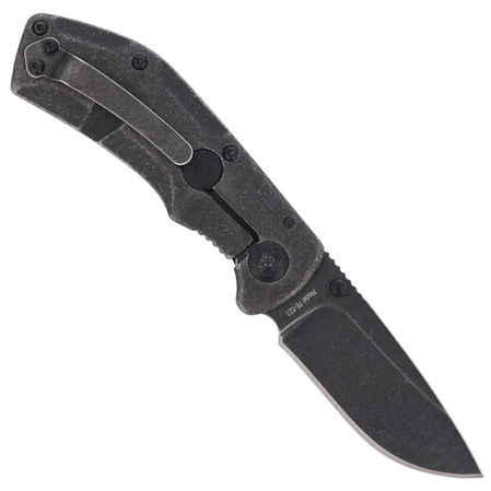Nóż FoxEdge Pop Smoke G10 Black, Stone Washed PVD by Russ Kommer (FE-023)