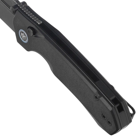 Nóż składany Remette Rhino Black G10, Black Stonewashed Titanium D2 (RNDG1)