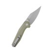 Kubey Hades Tan G10, Stonewashed 14C28N by Damned Designs (KU394C)