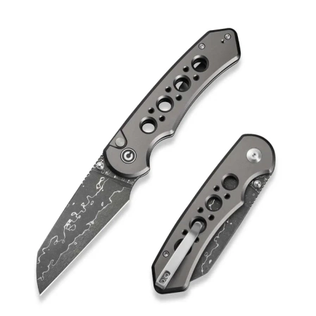 Nóż składany Civivi Pragma Prime Gray Aluminium, Damascus (C24067-DS1)