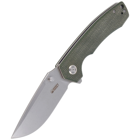 Nóż Kubey Knife Green Micarta, Bead Blasted D2 (KU901C)