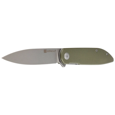 Sencut Bocll II OD Green G10, Gray Stonewashed D2 by Brad Zinker knife (S22019-4)
