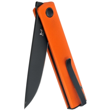 Fox Chnops Knife Orange Aluminum, Black Top Shield Becut by Riccardo Gobbato (FX-543 ALO)