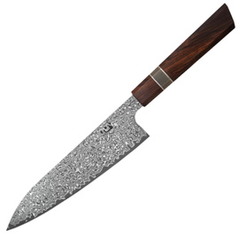 Xin Cutlery XinCraft 9'' Japan Chef Knife, Buffalo Horn/Rosewood/Nickle Silver, 67-Layer Mirror-Polished Damascus (XC120)
