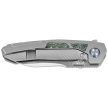 Nóż składany Remette RT-Kestrel Gray Titanium/Green Carbon Fiber, Manual Fine Grinding Satin CPMS35VN (RTPO-A)