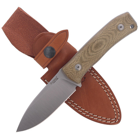 Nóż LionSteel Bushcraft Green Canvas, Satin Blade (M4 CVG)