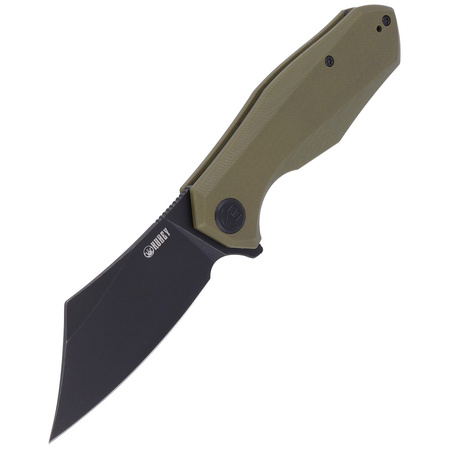 Kubey Knife Echo, Green G10, Black Stonewashed D2 (KU329B)