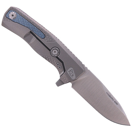 LionSteel ROK Knife Grey Titanium, Satin M390 by Molletta (ROK G)