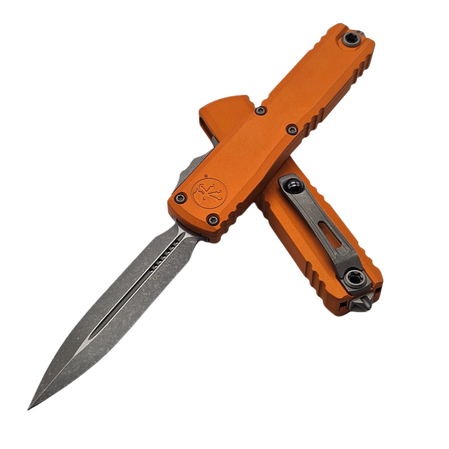 Microtech Ultratech Gen IV D/E OTF Knife Tequila Sunrise Aluminum, Apocalyptic M390MK by Tony Marfione (11224-10APTE)