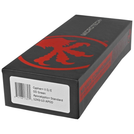 Nóż automatyczny OTF Microtech Cypher II D/E OD Green Aluminium, Apocalyptic M390MK by Deryk Munroe and Tony Marfione (1242-10APOD)