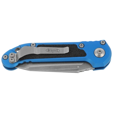 Microtech LUDT Gen III T/E Automatic Knife Blue Aluminum, Stonewashed P/S M390MK by Tony Marfione (1136-11BL)