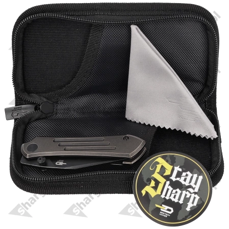 Nóż składany Bestech Icarus Black-Bronze Stonewashed Titanium, Black Stonewashed M390 by Nick Rogers (BT2302B)