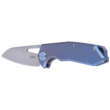 Nóż składany Kubey Vagrant Blue Titanium, Sandblasted CPM S30V by Maksim Tkachuk (KB284B)