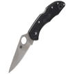 Spyderco Delica 4 FRN Black Flat Ground Plain knife (C11FPBK)