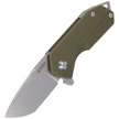 Kubey Knife Campe, OD Green G10, Sandblast D2 (KU203B)