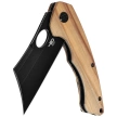 Bestech Knife Skirmish Natural Olivewood, Black Stonewashed 154CM (BL06C)