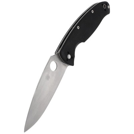 Spyderco Resilience G-10 Black PlainEdge Knife (C142GP)