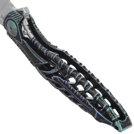Nóż składany RikeKnife Thor6 Black / Green Titanium, Satin M390 (RK Thor6-M-BG))