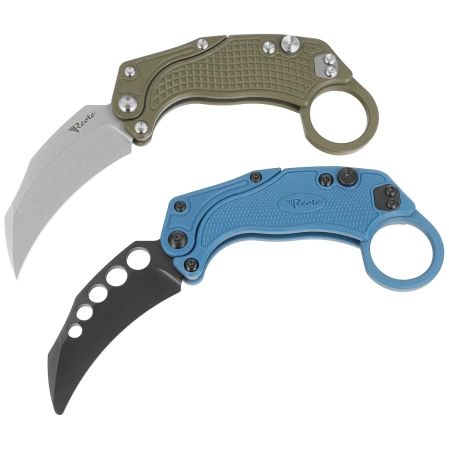 Reate Knife EXO-K Gravity Karambit Green Aluminium, Stonewashed N690