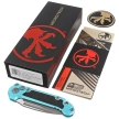Microtech LUDT Gen III S/E Automatic Knife Turquoise Aluminum, Apocalyptic P/S M390MK by Tony Marfione (1135-11APTQ)