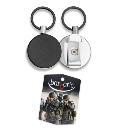 Barbaric Retractoir With Clip Black PVC/Chrome Steel 70cm (09921)