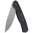 Nóż składany WE Knife Seer LE No 444/610 Black Titanium, Rubbed Silver CPM 20CV (WE20015-1)
