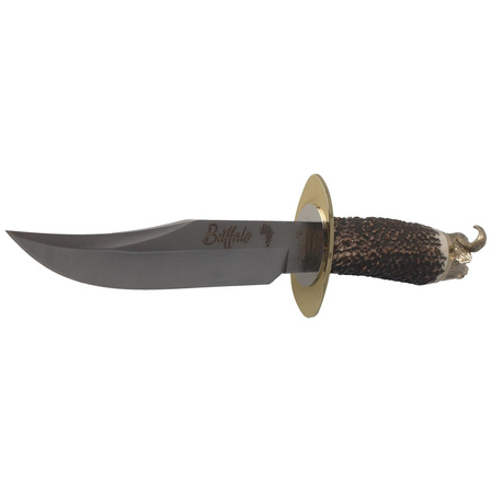 Muela Buffalo-16BF Big Five Deer Stag Knife, Satin X50CrMoV15, Gift Box