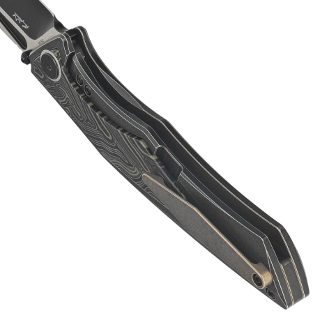 Nóż składany Bestech Togatta Bronze Titanium/Black-Green G10, Black Stonewashed/Satin M390 by Koens Craft (BT2102E)